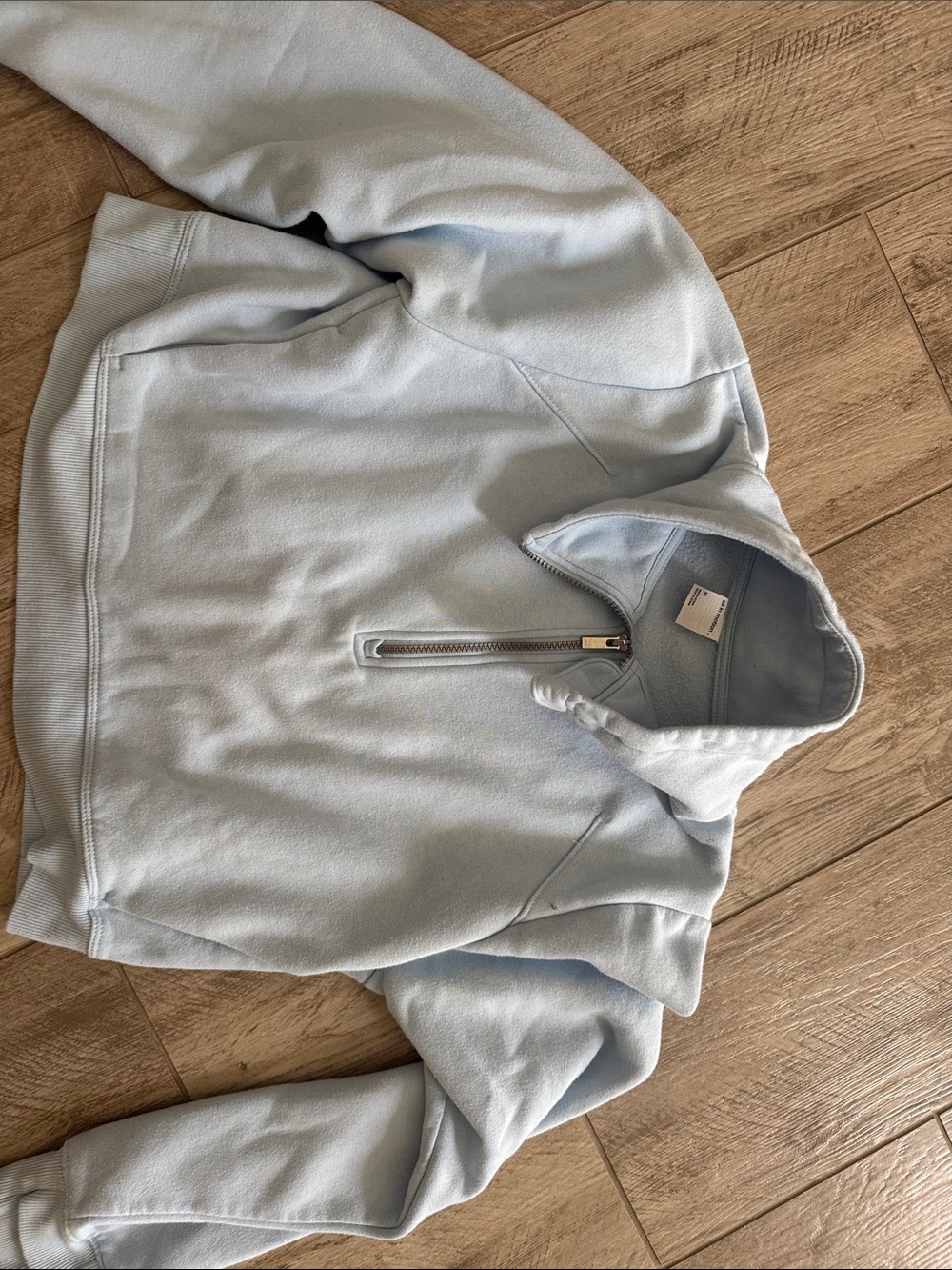 Light Blue Half-Zip Pullover Jacket - Unknown Brand